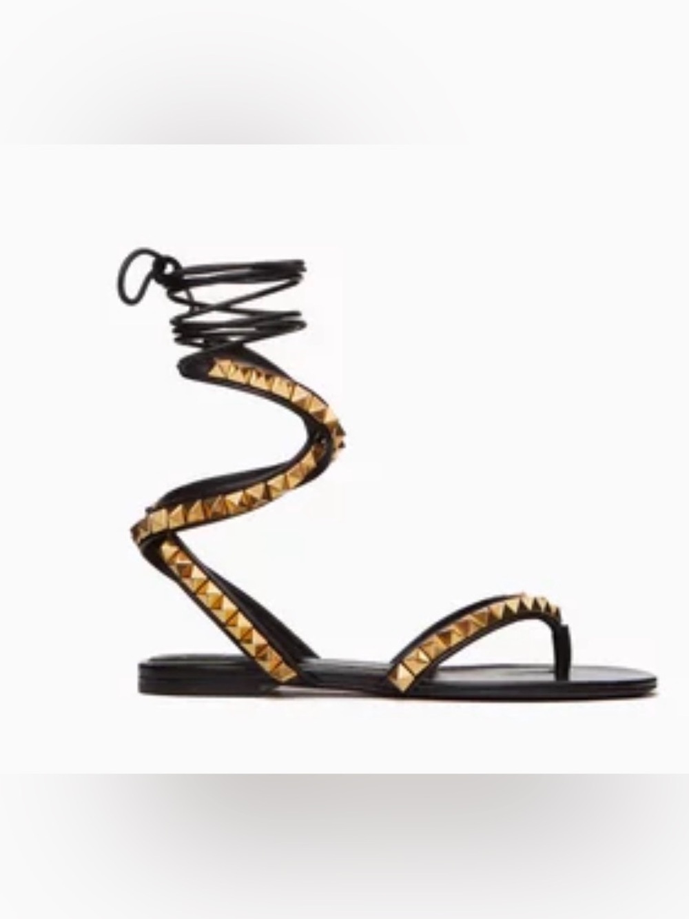 Valentino Garavani Brown Leather Rockstud No Limit Sandals - Picture 8 of 8